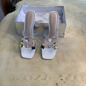 Ninety Union Couture White Patent Sandals